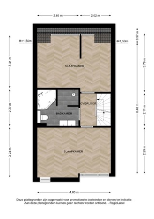 Floorplan - Leonard Springerlaan 238, 7425 HA Deventer